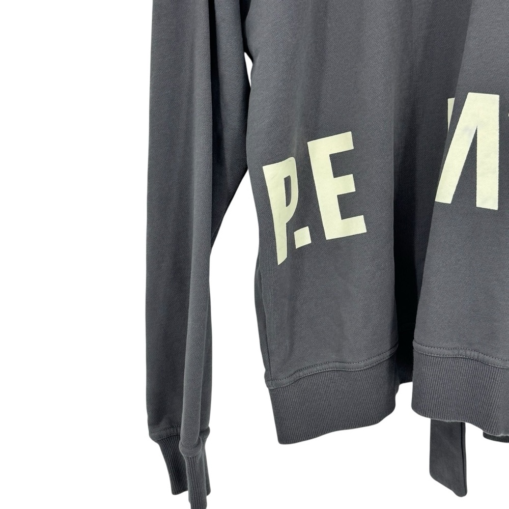 Women’s P.E. Nation Size Small Gray/Cream Sweatshirt w Open Back & Buckle Tie - Picture 4 of 10